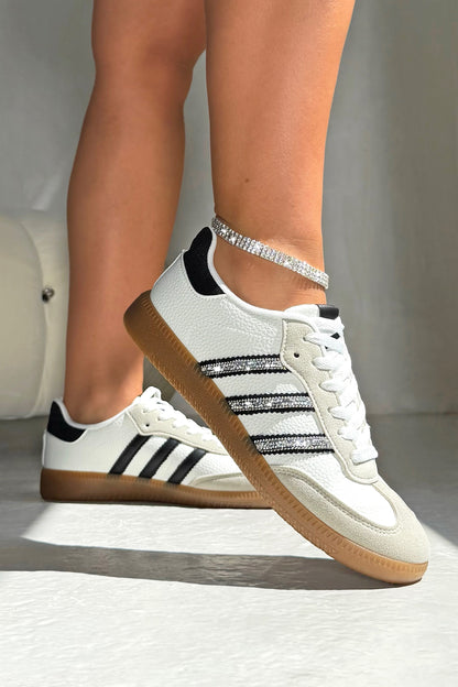Crystal Stripe Simba Trainers Limited Edition White