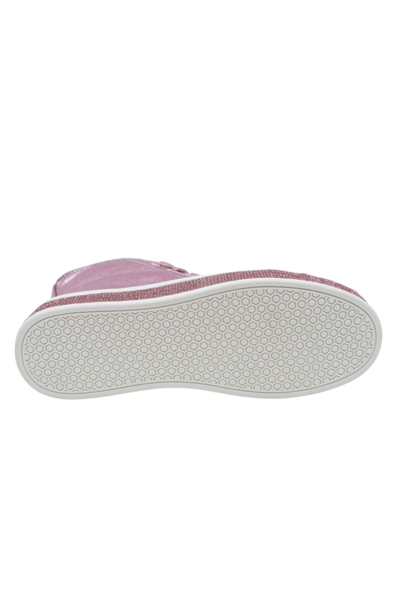Crystal Canvas High Top Trainers Pink, with a closer look at the design details
