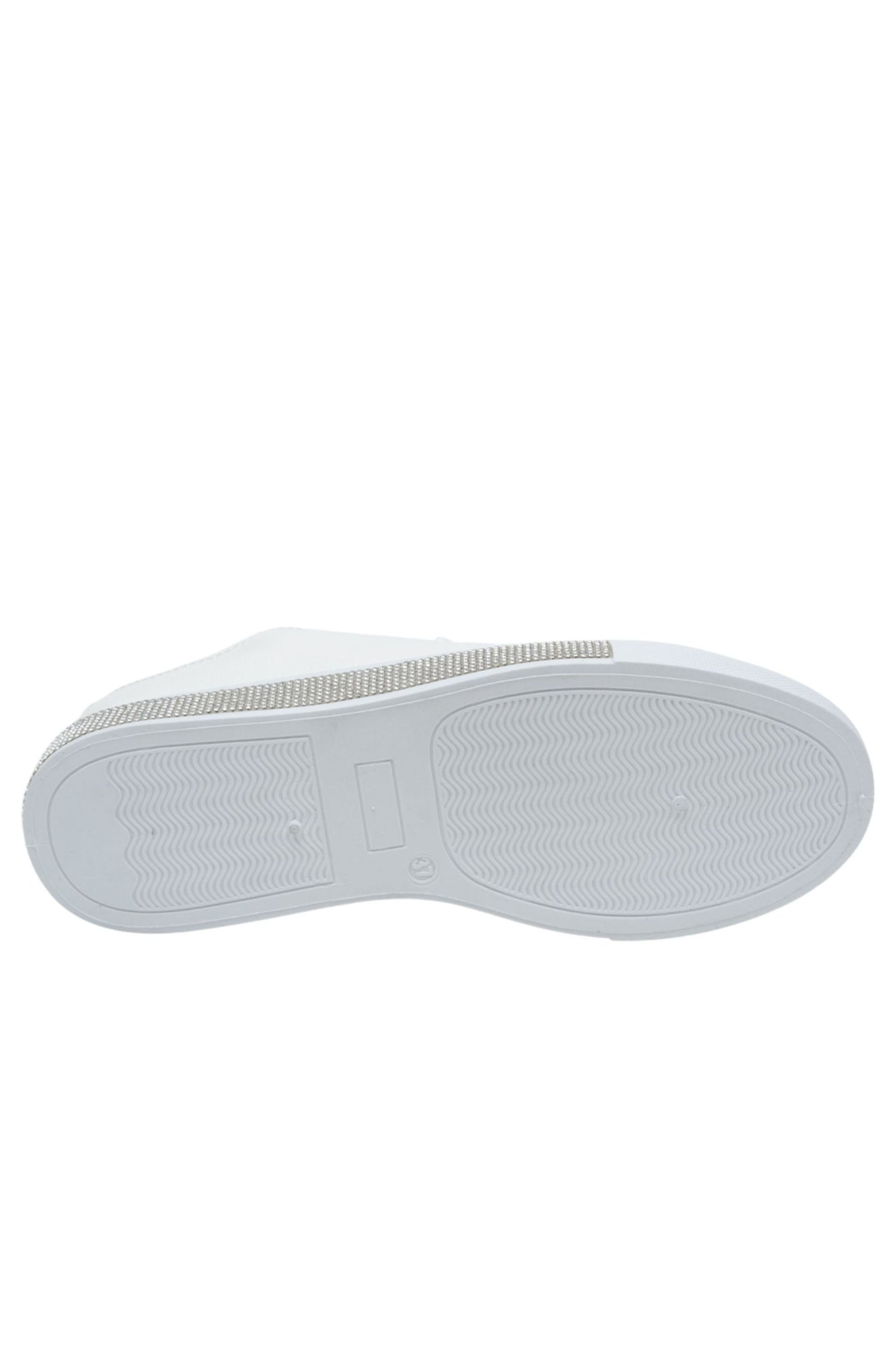 Crystal Deluxe Trim Trainers Silver, featuring upper: PVC