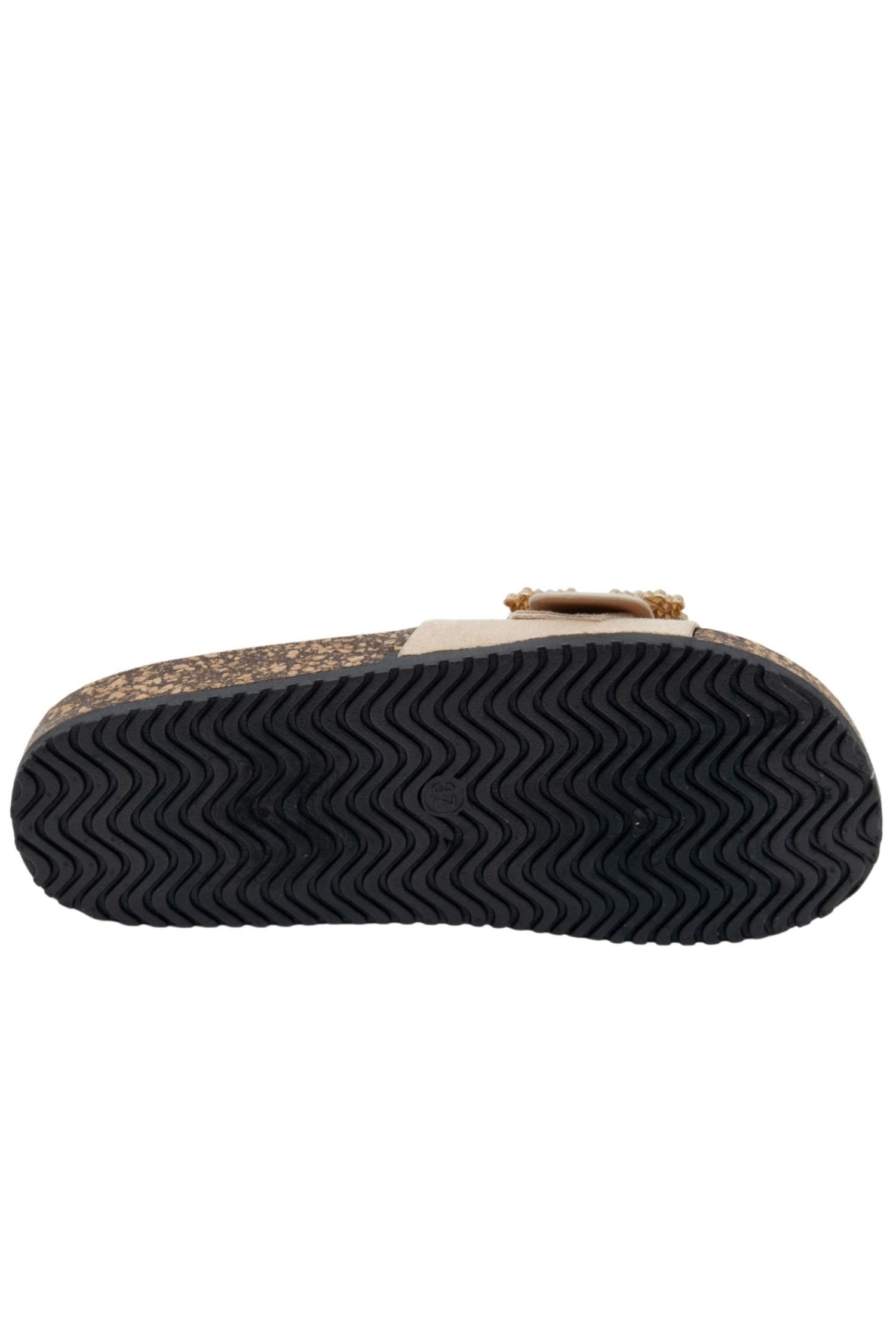 Crystal Chunky Buckle Sliders Nude, featuring upper: Soft-Touch Synthetic Materials
