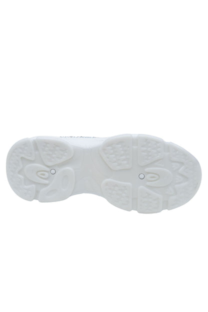 Crystal Comfort Sporty Sock Stretch Trainers White, featuring sock trainer style for comfort