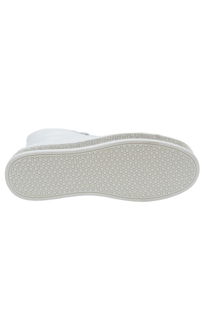 Crystal Canvas High Top Trainers White, featuring key design details