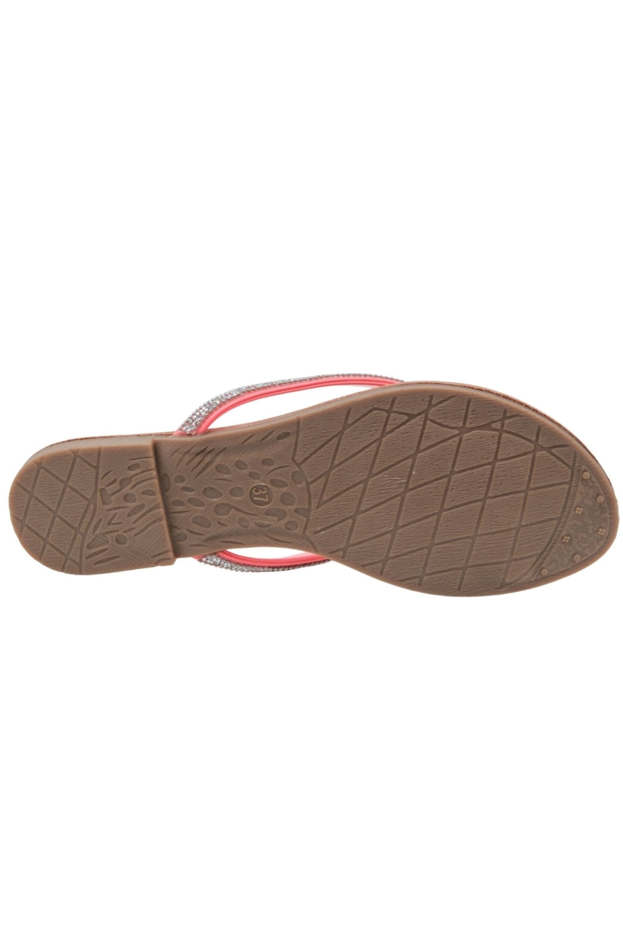 Crystal Sparkle Flip Flops Neon Pink, featuring key design details