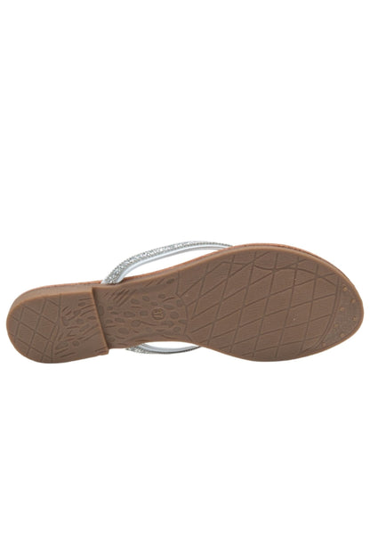 Crystal Sparkle Flip Flops White, featuring slip on flip flop style