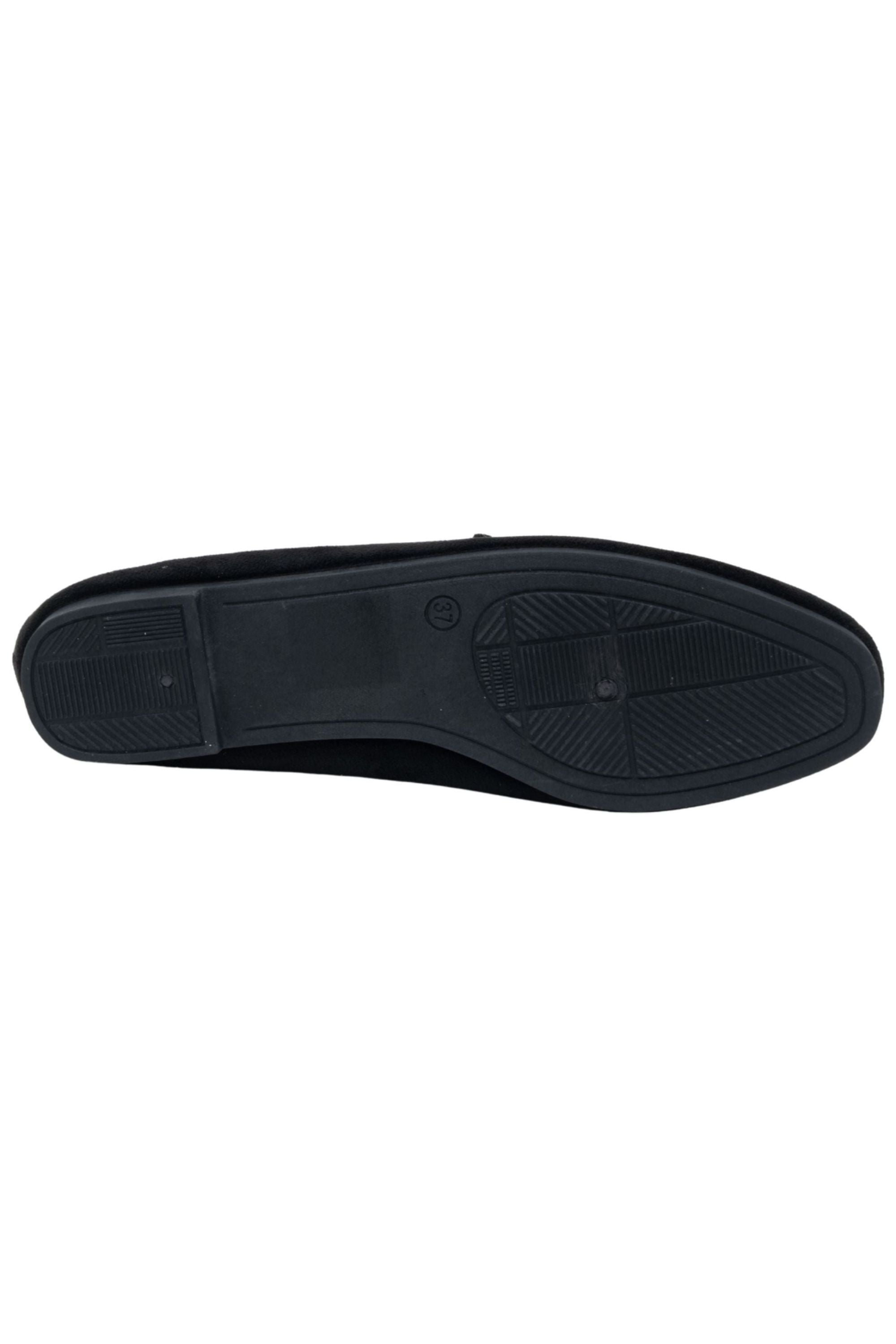 Crystal Diamond Dusk Loafers Black, featuring faux suede upper