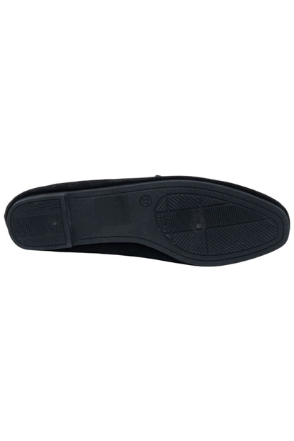 Crystal Diamond Dusk Loafers Black, featuring faux suede upper