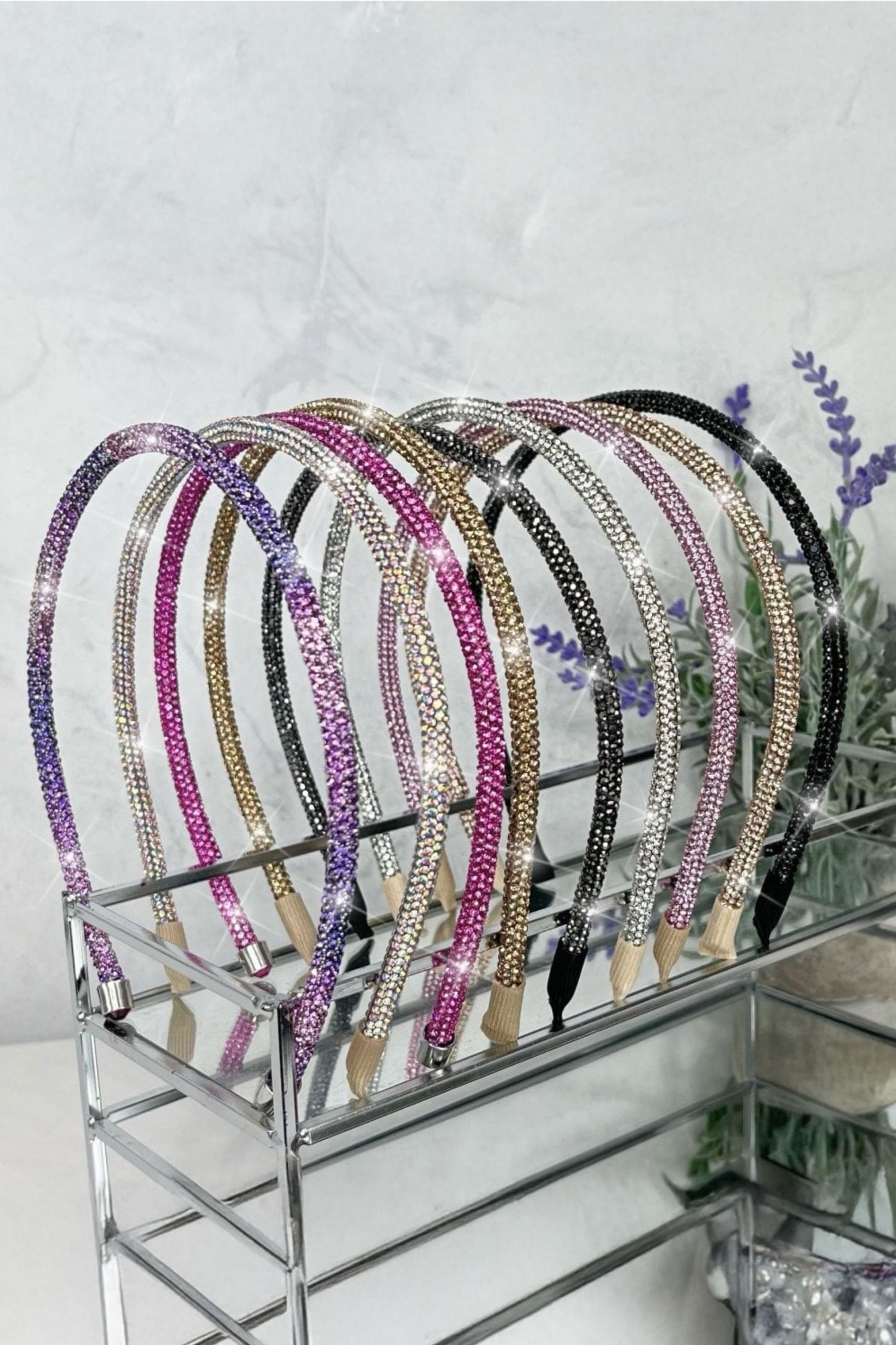 Crystal Dazzle Headband designed with crystal Slim Headband