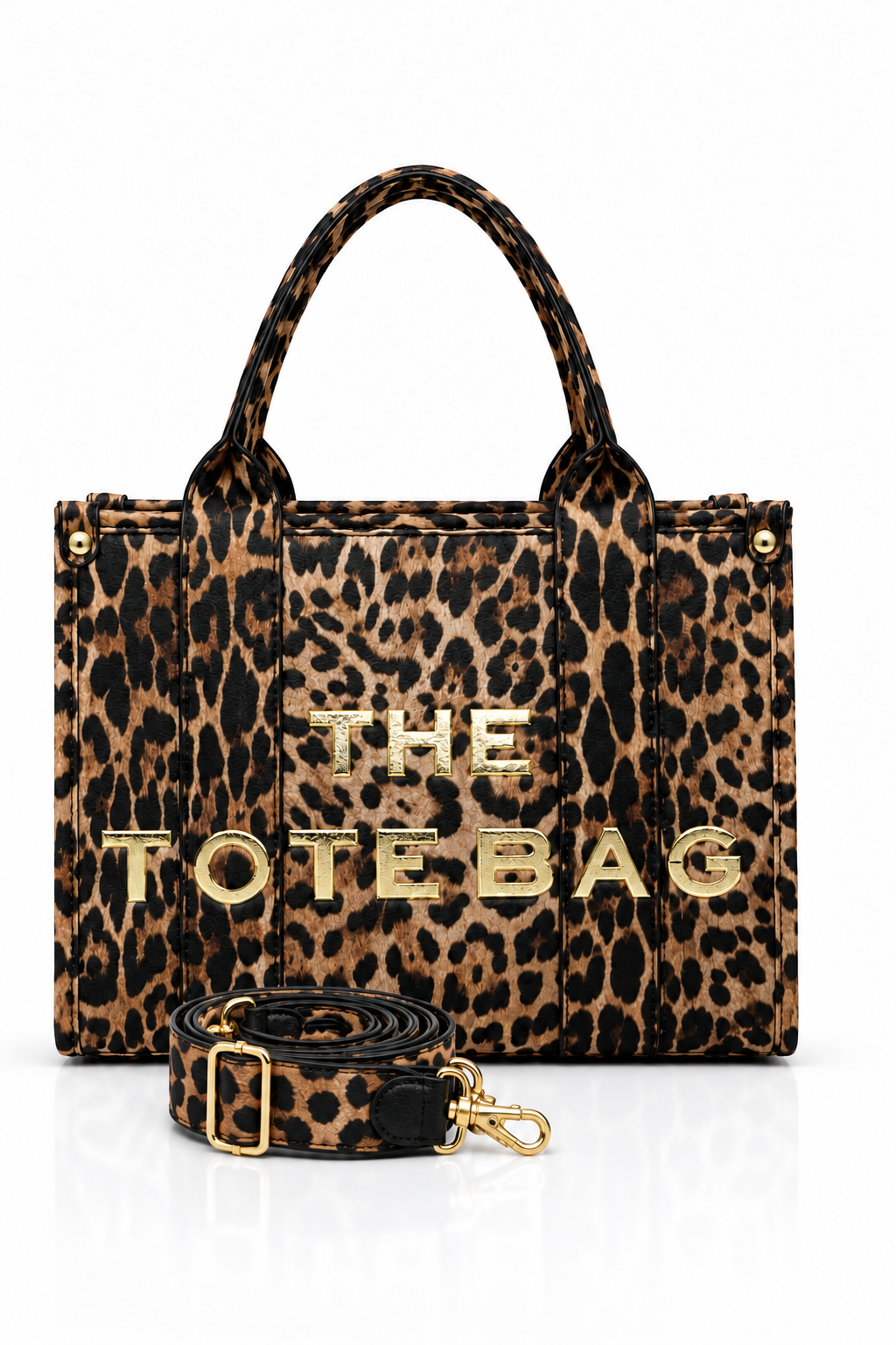 Limited Edition Golden Leopard Medium Tote Bag
