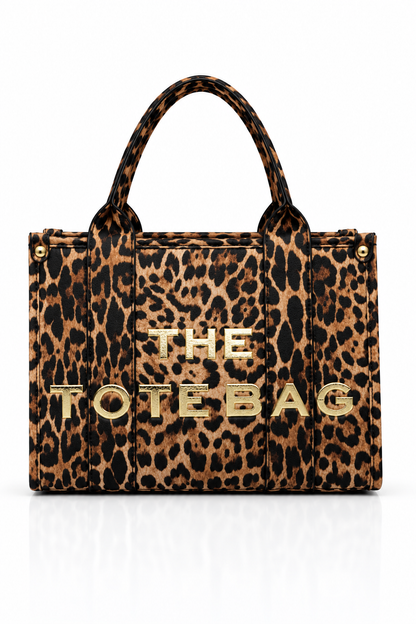 Limited Edition Golden Leopard Medium Tote Bag