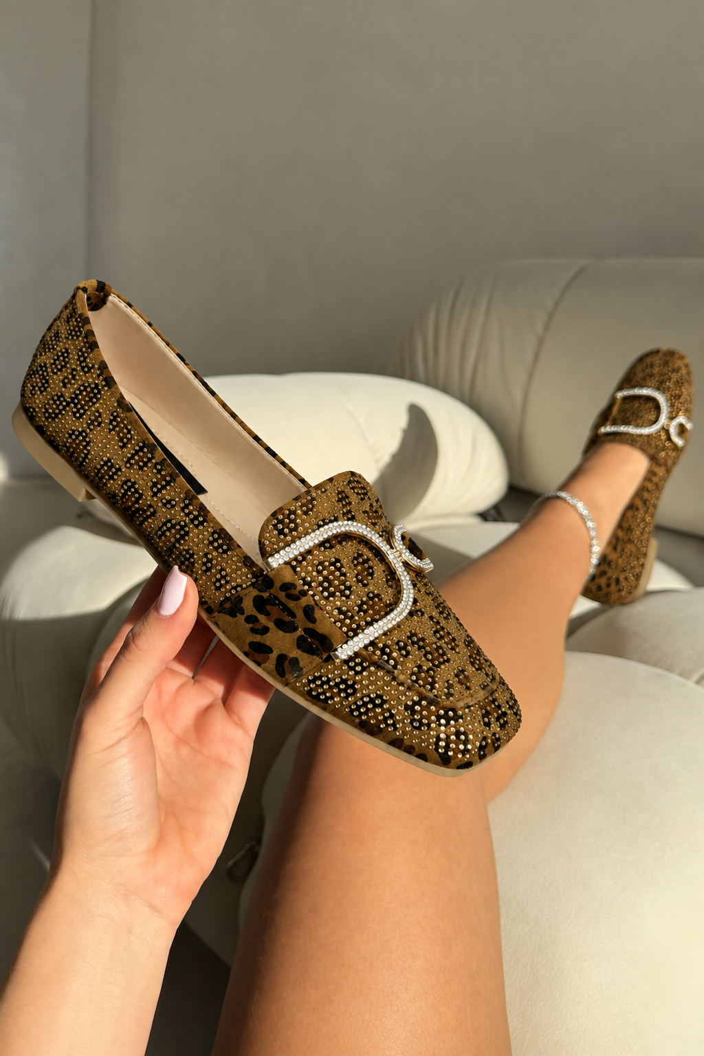 Crystal Imperial Suede Loafers Limited Edition Leopard