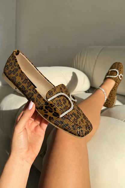 Crystal Imperial Suede Loafers Limited Edition Leopard