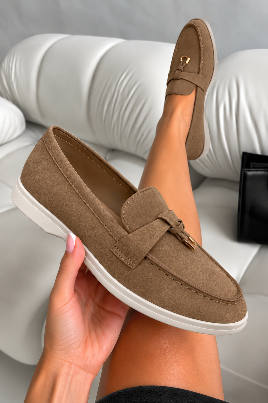 Velvet Crush Refined Ease Slip-On Loafers Mocha