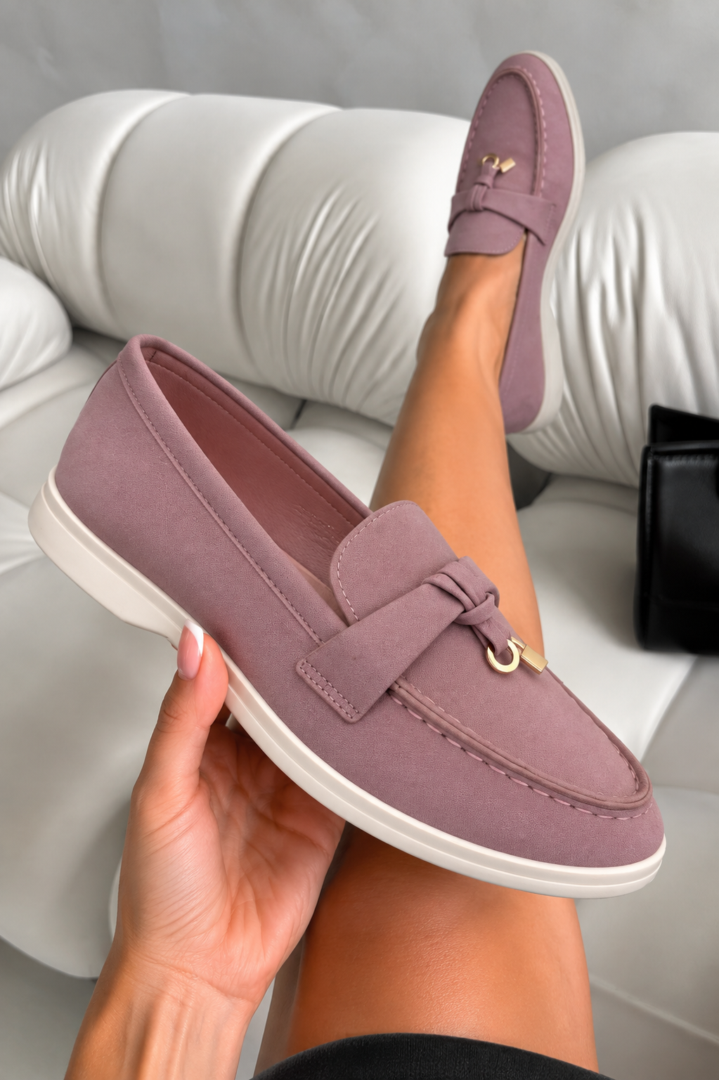 Velvet Crush Refined Ease Slip-On Loafers Pink