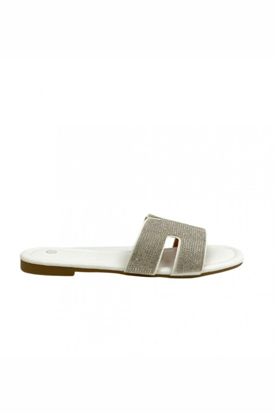 Crystal Lush Halo Sliders White