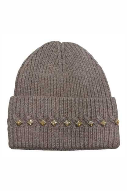 Marnie Wool Blend Sparkly Beanie &amp; Gloves Set Mocha