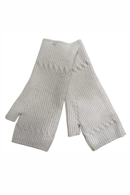 Marnie Wool Blend Sparkly Beanie &amp; Gloves Set Nude