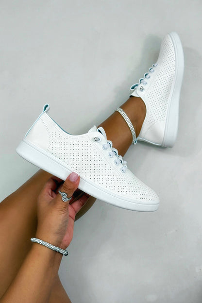 Crystal Comfort Breeze Loop Trainers White