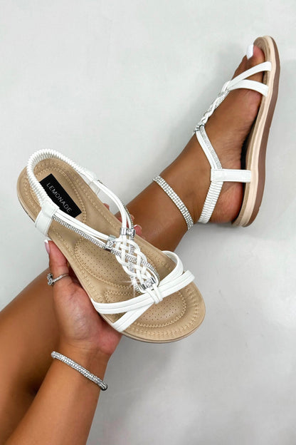 Crystal Endless Summer Sandals White