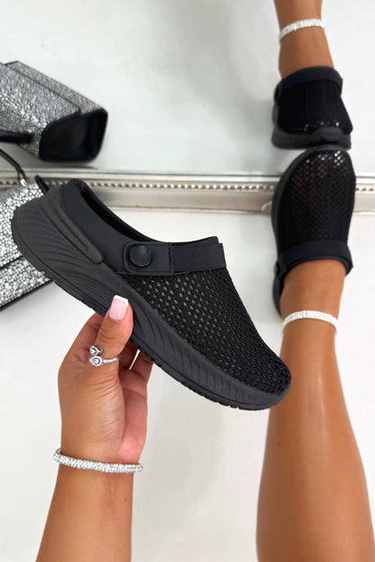 Comfort Easy-Move Clog Sliders Black