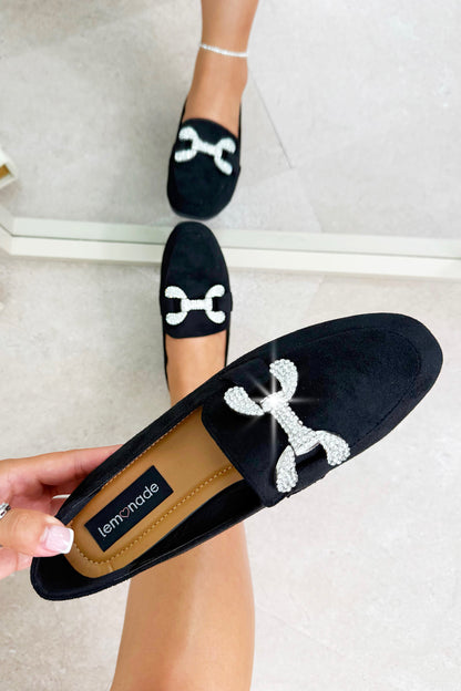Crystal Diamond Dusk Loafers Black