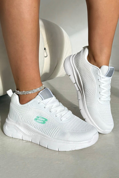 Everyday Flex Lightweight Lace-Up Trainers White designed with lace-up fastening