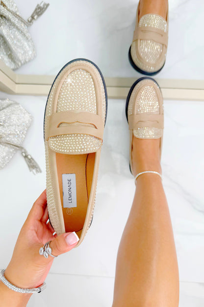 Crystal Royale Loafers Beige