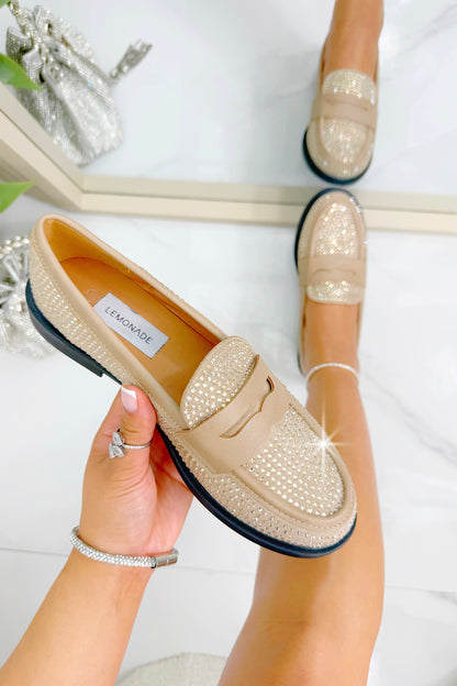 Crystal Royale Loafers Beige
