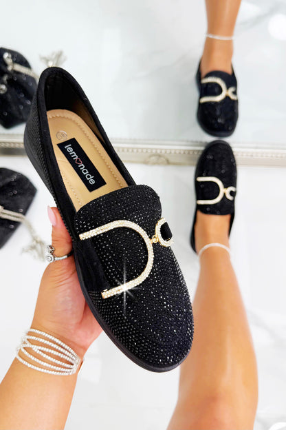 Crystal Imperial Glow Loafers Black