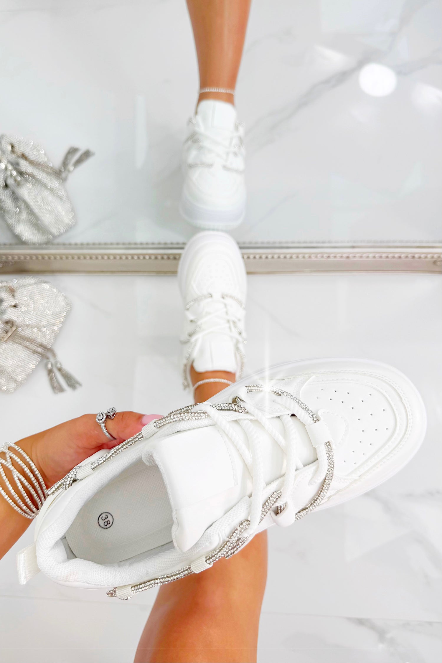 Crystal Spark Trainers White