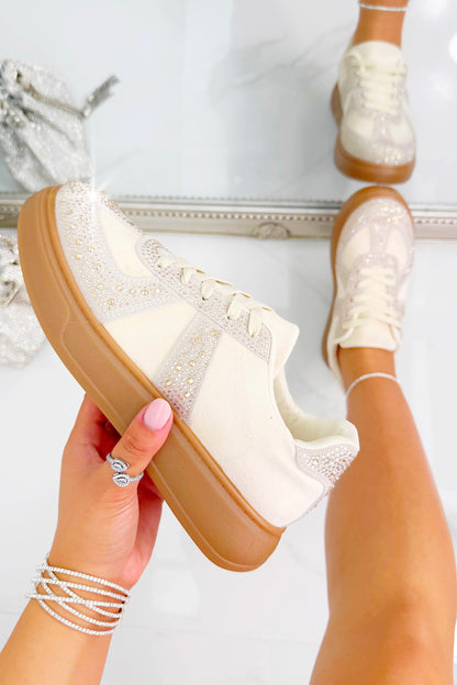 Crystal Sprinkle Dash Trainers Nude
