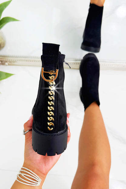 Sparkly Chainstorm Boots Black