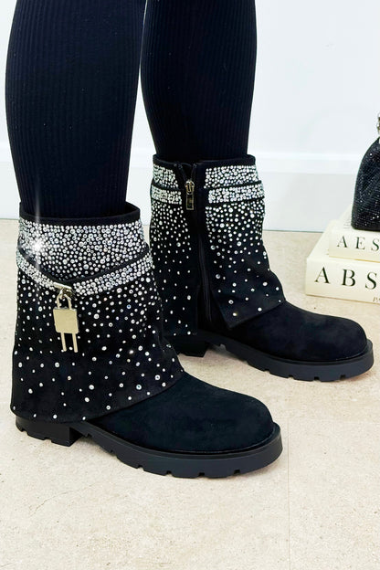 Crystal Starlight Stride Boots Black