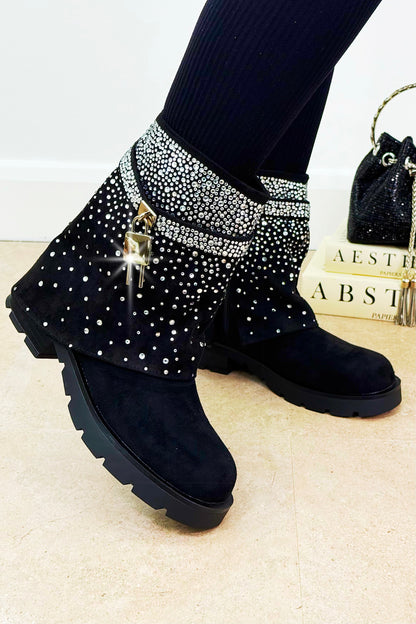 Crystal Starlight Stride Boots Black