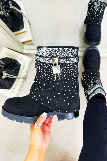 Crystal Starlight Stride Boots Black