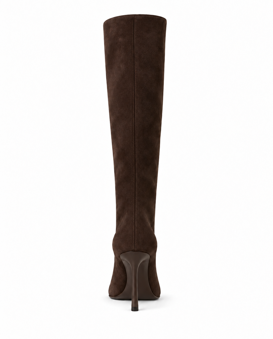 Selena Luxe Knee High Faux Suede Kitten Heel Wide Leg Boot Brown
