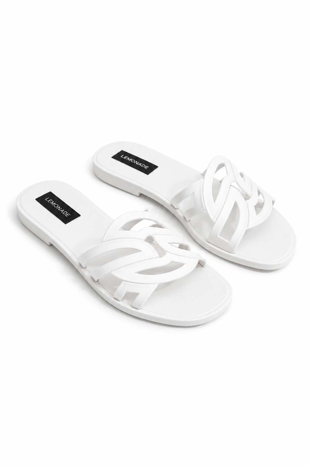 Sculpt Detail Jelly Sliders White