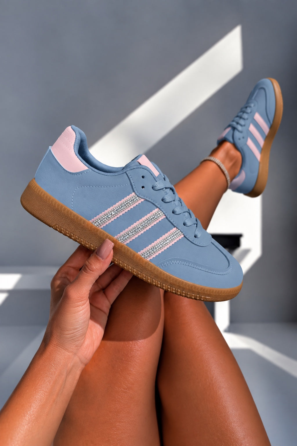 Crystal Stripe Simba Trainers Limited Edition Blue
