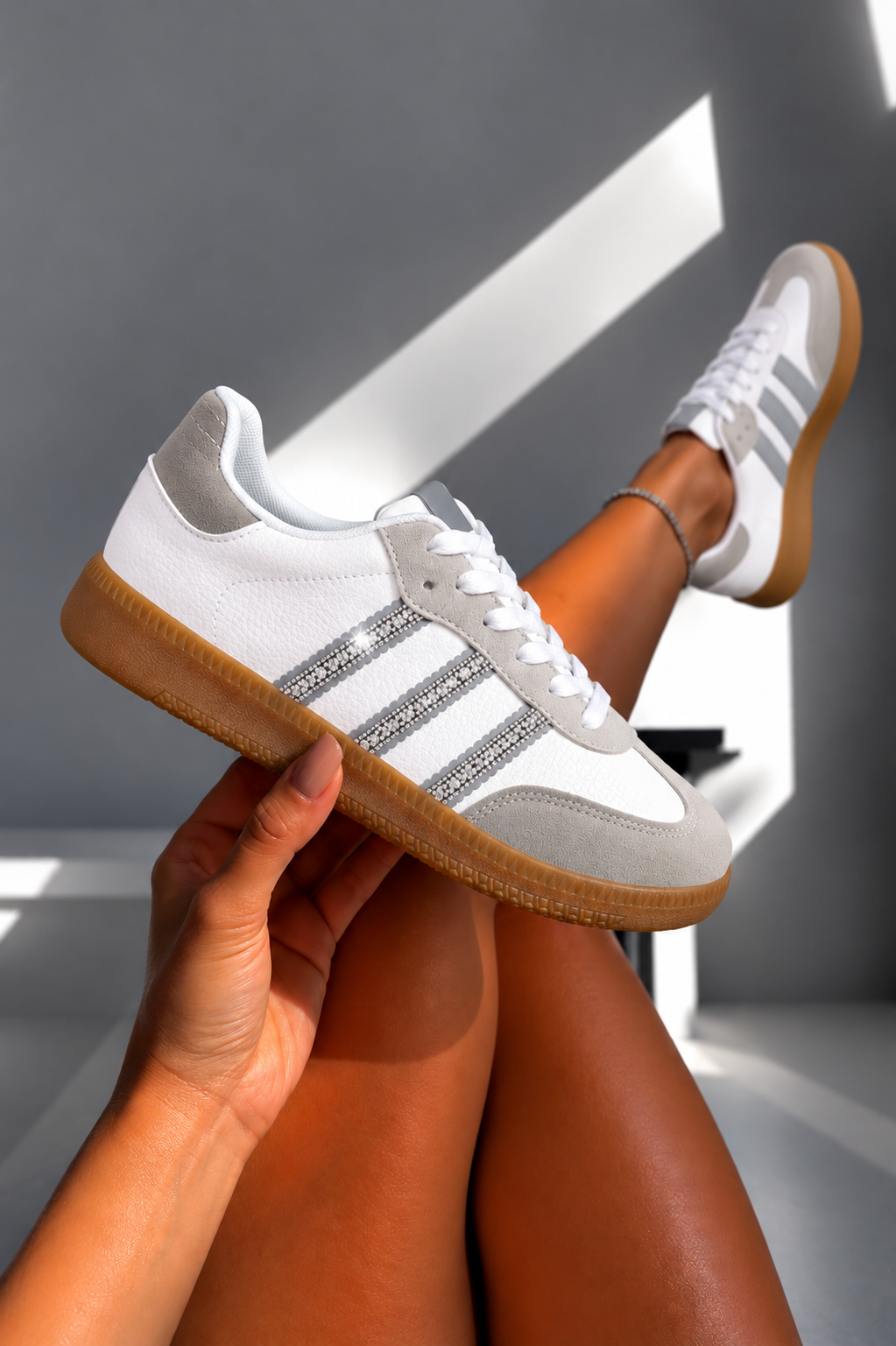 Crystal Stripe Simba Trainers Limited Edition Off White