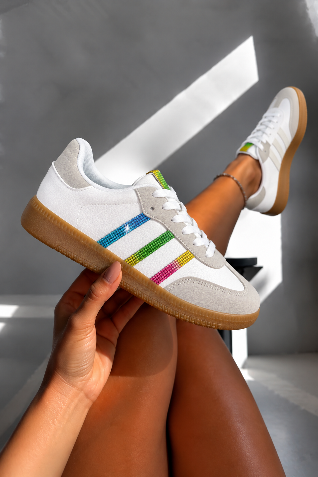 Crystal Stripe Simba Trainers Limited Edition Rainbow