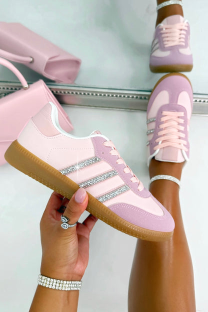 Crystal Stripe Simba Trainers Limited Edition Baby Pink