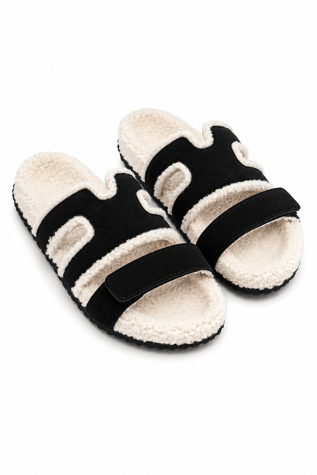 Snuggle Chic Slipper Sliders Black