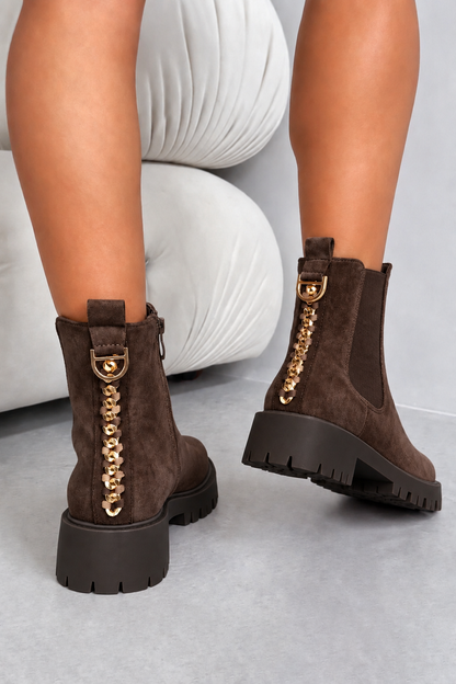 Sparkly Chainstorm Boots Brown