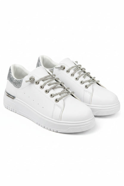 Sparkly Glitter Brilliance Trainers Silver