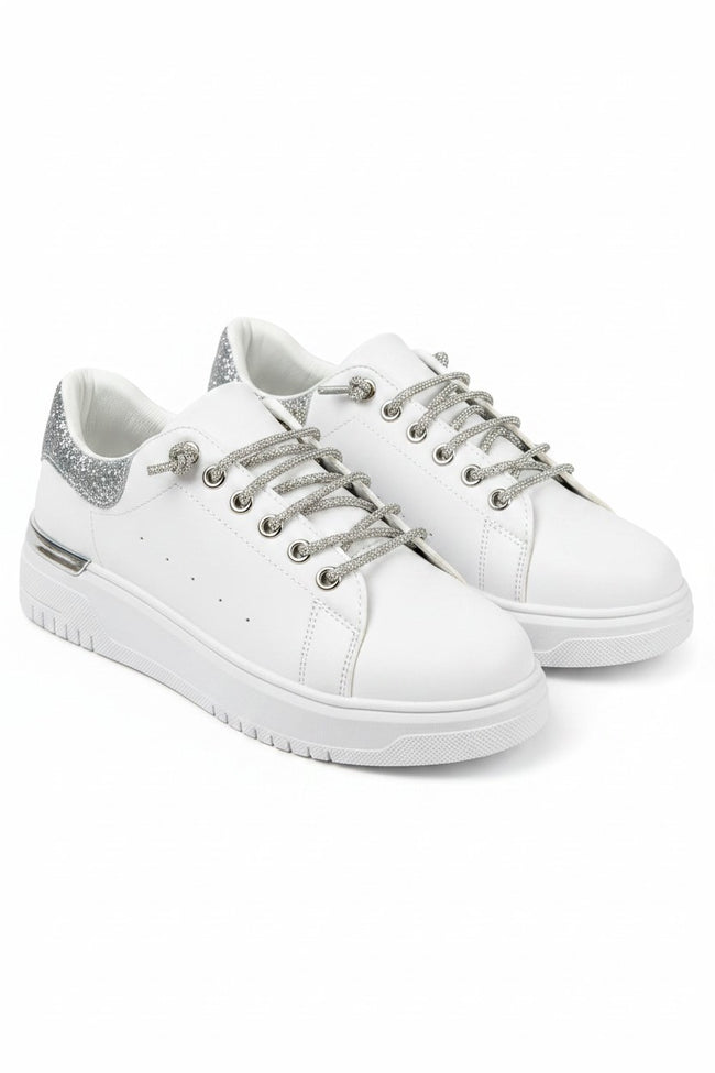 Sparkly Glitter Brilliance Trainers Silver