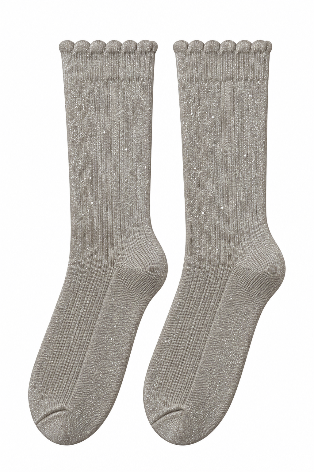 Sparkly Glitter Cotton Soft Socks Mocha