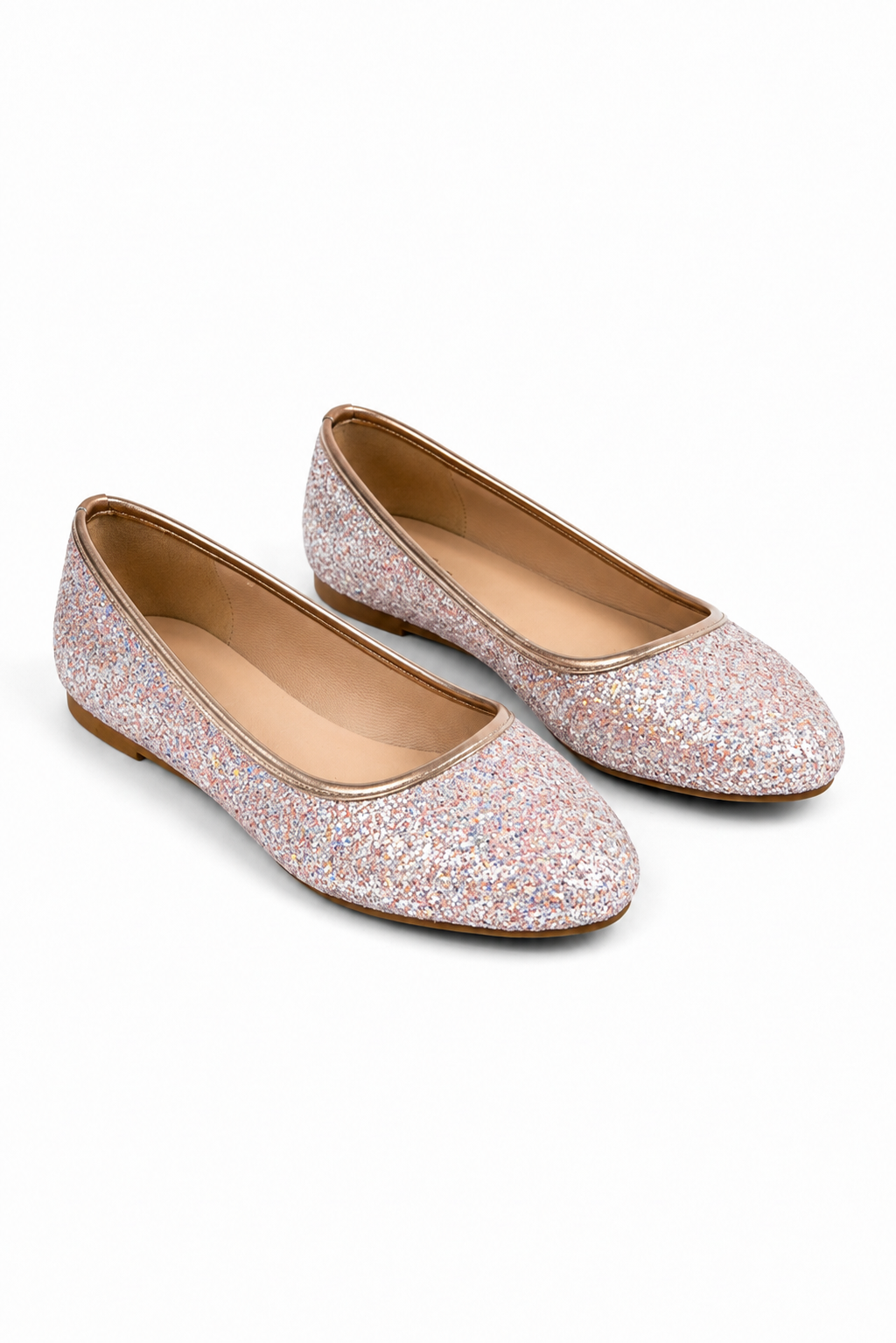 Sparkly Glitter Dolly Shoes Pink