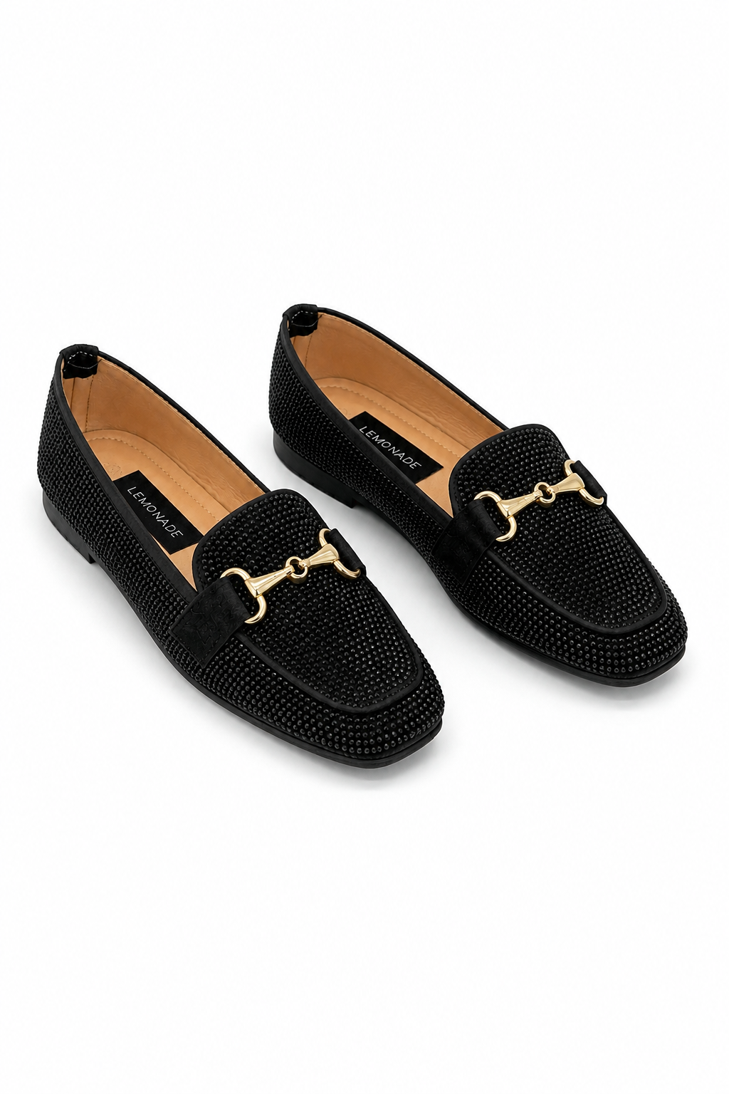 Sparkly Heritage Horsebit Loafers Black