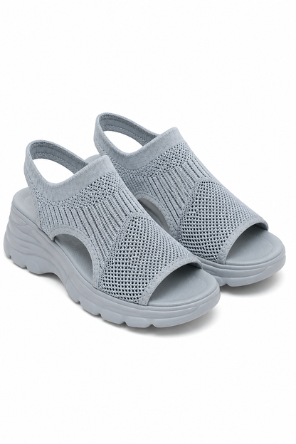 Sparkly Stretch Sock Sandals Grey