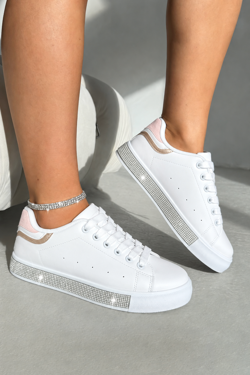 Crystal Deluxe Trim Trainers Special Edition Pink
