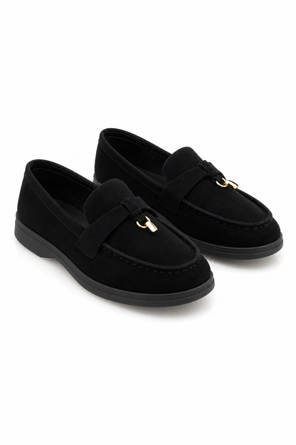 Velvet Crush Refined Ease Slip-On Loafers Black